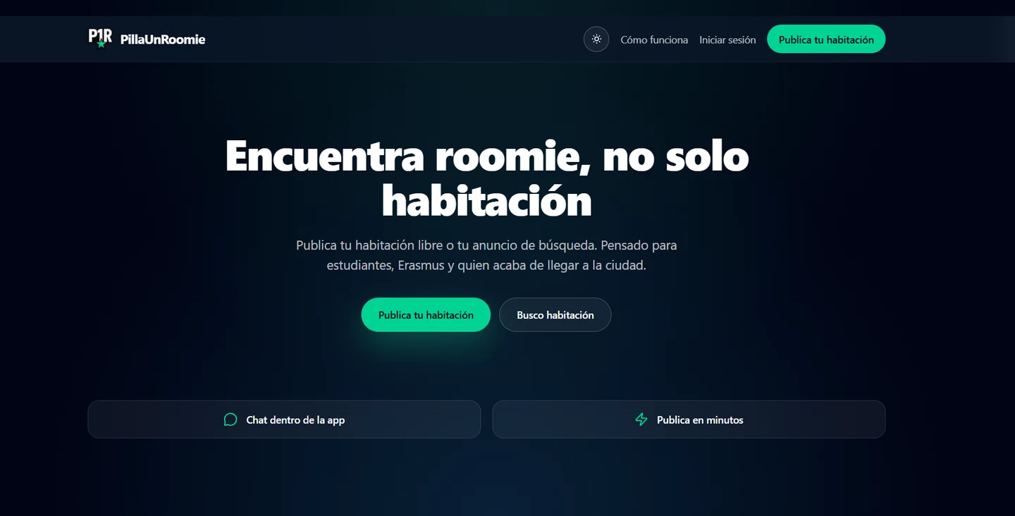 Portada de PillaUnRoomie: «Encuentra roomie, no solo habitación»